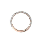 Demi-alliance 75 diamants naturels ronds 0.75 carat or rose Simona